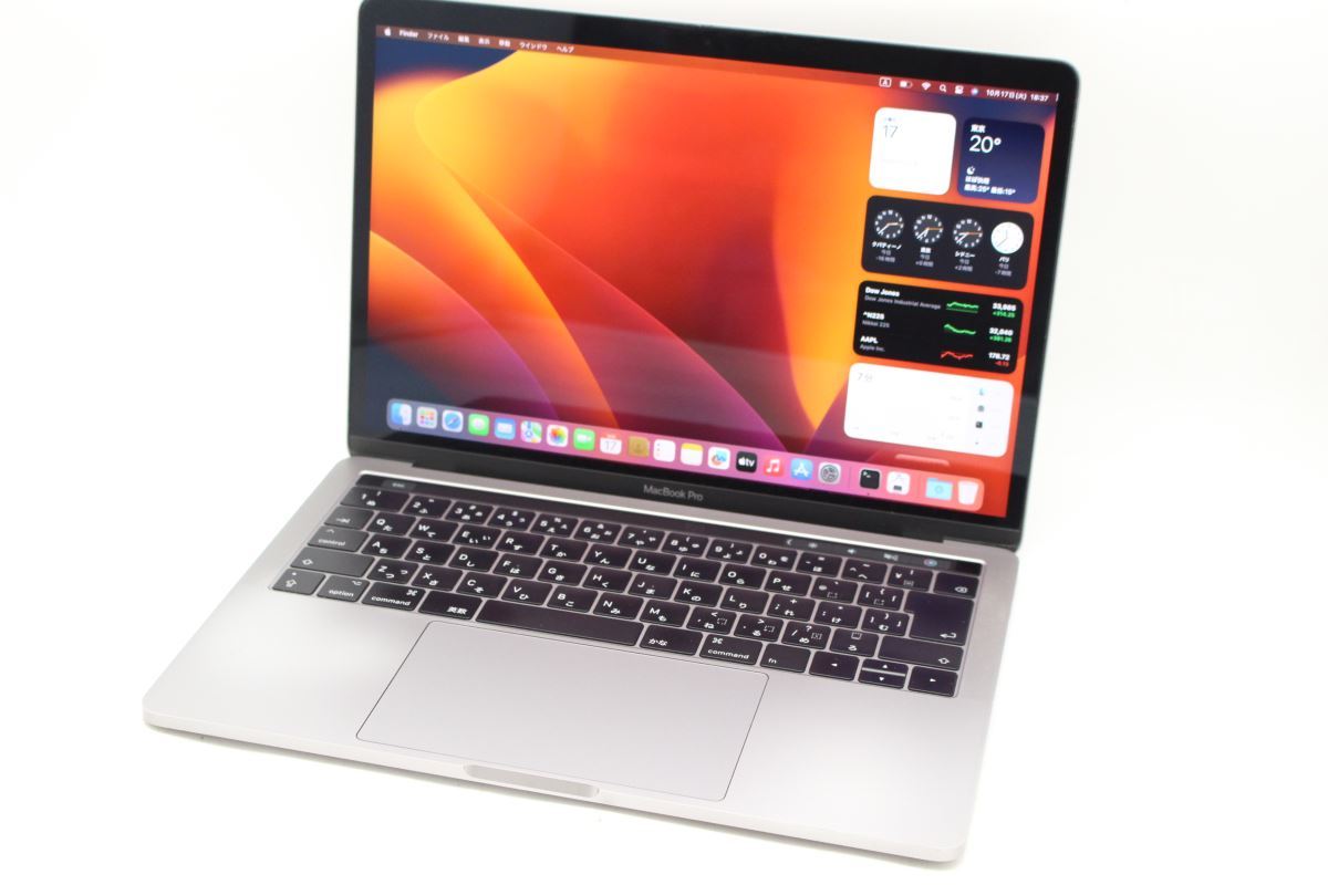 中古 2K 13.3型 Apple MacBook Pro A1706 Mid-2017 TouchBar グレー