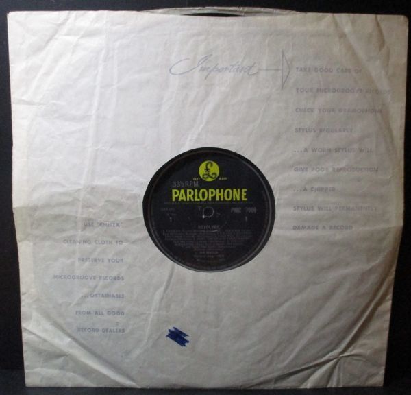  rare record -DR.ROBERT-Garrod & Lofthouse-mato_2/3-UK original - monaural *The Beatles - Revolver[LP, \'66:Parlophone - PMC 7009, Mono]