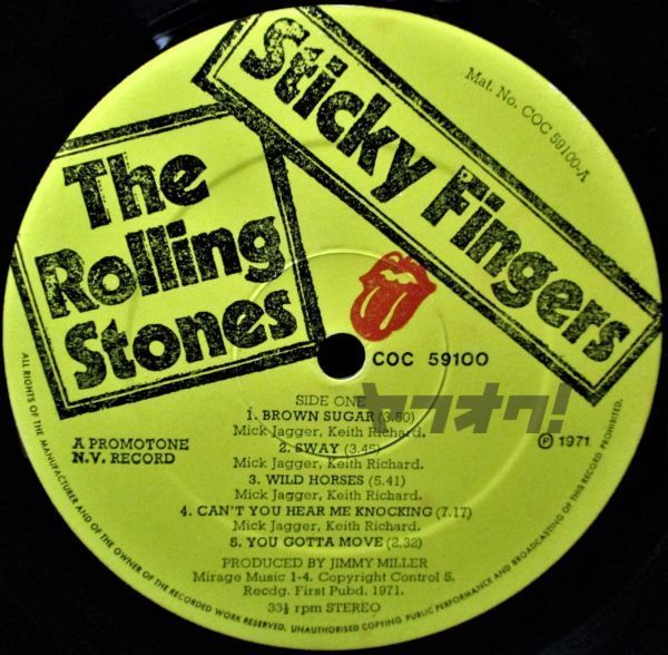 レア盤-マトリクス_A4/B4-T.M.L.-UKオリジナル★The Rolling Stones - Sticky Fingers[LP,'71:Rolling Stones Records - COC 59100]_画像8