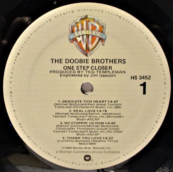  rare record - both sides _KENDUN-US original *The Doobie Brothers - One Step Closer[LP, \'80:Warner Bros. Records - HS 3452, Embossed Cover]