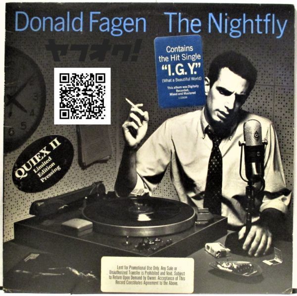  промо _ редкость запись -US оригинал *Donald Fagen - The Nightfly[LP, \'82:Warner Bros. Records 9 23696-1, Limited Edition, Quiex II]