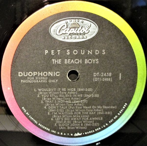 レア盤-ステレオ-東部プレス-USオリジナル★The Beach Boys - Pet Sounds[LP,'66:Capitol Records - DT 2458,Duophonic,Scranton Pressing]_画像9