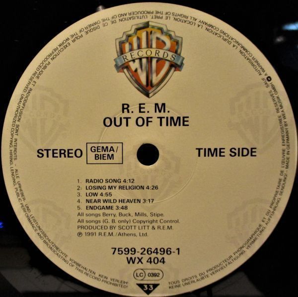 レア盤-Indies_Alternative-UK & EUオリジナル★R.E.M. - Out Of Time[LP, '91:Warner Bros. Records 7599-26496-1]_画像9