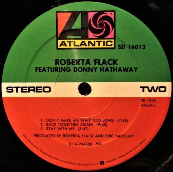 レア盤-Soul-US Org★Roberta Flack Featuring Donny Hathaway - Roberta Flack Featuring Donny Hathaway[LP, '80:Atlantic - SD 16013]_画像5