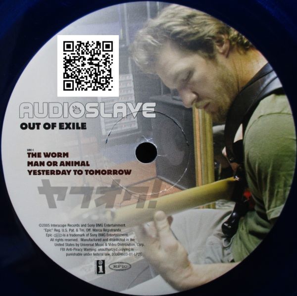 レア盤-Indies_Alternative-USオリジナル★Audioslave - Out Of Exile[2 x LP, '05:Epic - B0004603-01, Blue, Transparent]_画像6