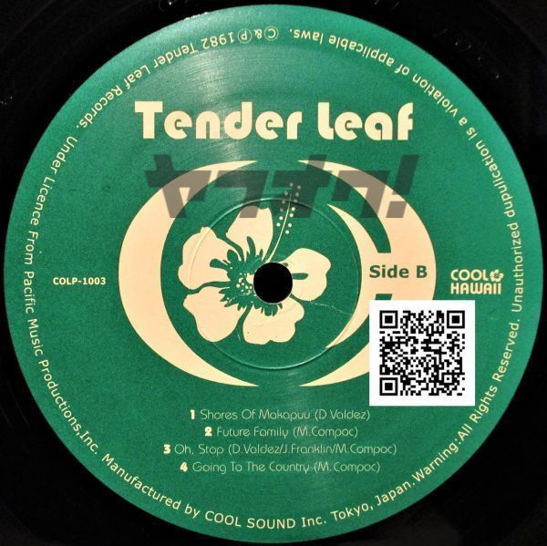 レア盤-AOR_Hawaii-国内盤-元々帯無し★Tender Leaf - Tender Leaf[LP, '03:Cool Sound - COLP-1003]_画像7