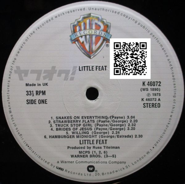 レア盤-UK盤★Little Feat - Little Feat[LP, :Warner Bros. Records - K46072]_画像5