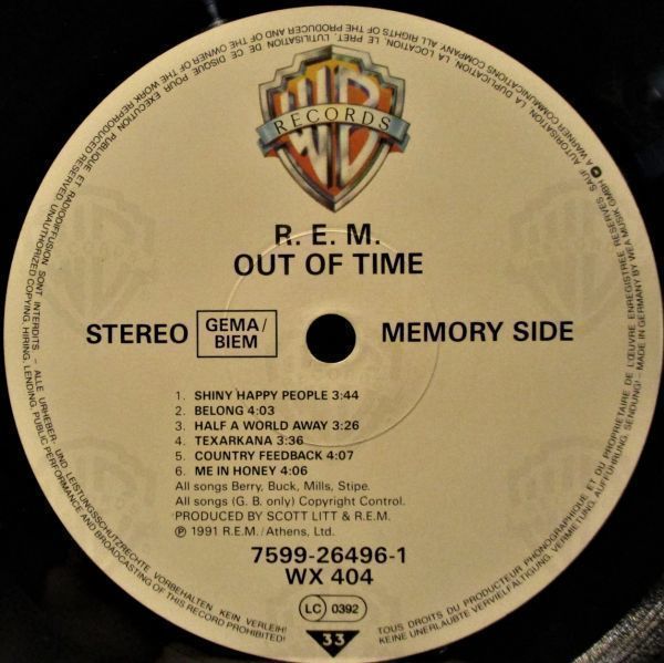 レア盤-Indies_Alternative-UK & EUオリジナル★R.E.M. - Out Of Time[LP, '91:Warner Bros. Records 7599-26496-1]_画像10