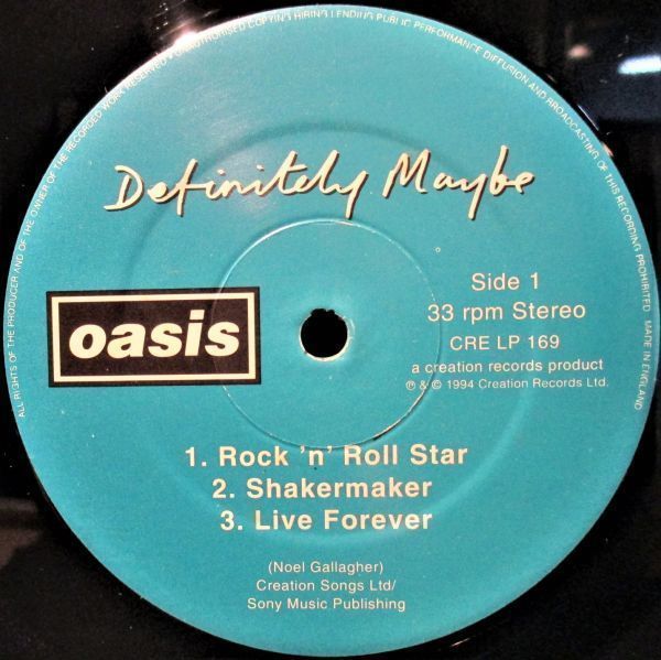 レア盤-Indies_Alternative-UKオリジナル★Oasis - Definitely Maybe[2 x LP, '94:Creation Records - CRE LP 169, Damont Pressing]_画像6