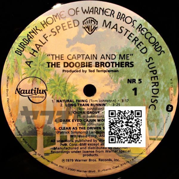 高音質_レア盤-US盤★The Doobie Brothers - The Captain And Me[LP, '79:Nautilus Recordings - NR5, Warner Bros. Records - NR 5]_画像7