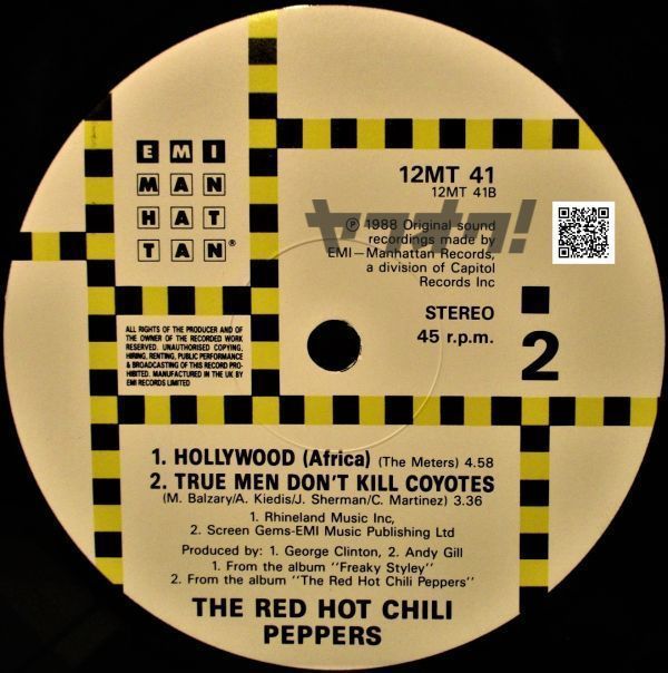 レア盤-Indies_Alternative-UK Org★Red Hot Chili Peppers - The Abbey Road E.P.[12,45 RPM, EP, '88:EMI-Manhattan Records - 12MT 41]_画像5