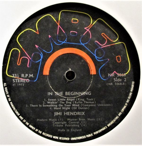 レア盤-US Rock-UKオリジナル★Jimi Hendrix - In The Beginning[LP, '73:Ember Records - NR 5068]_画像7