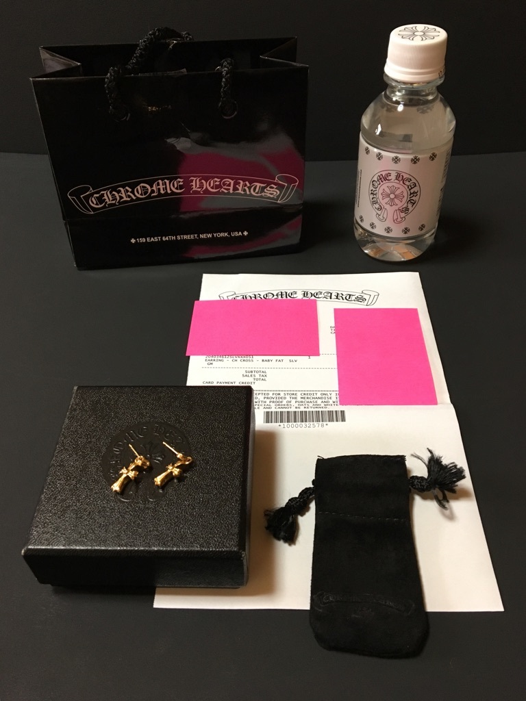 クロムハーツ CHクロス ベビーファット ピアス 22k 正規品 クロムハーツ CHクロス ベビーファット ピアス 22k 正規品
