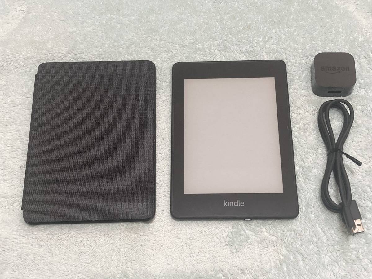 【送料無料】美品即決【純正カバー/充電器付】Amazon 第10世代 防水Kindle Paperwhite Wi-Fi 32GB  電子書籍リーダー★広告なし