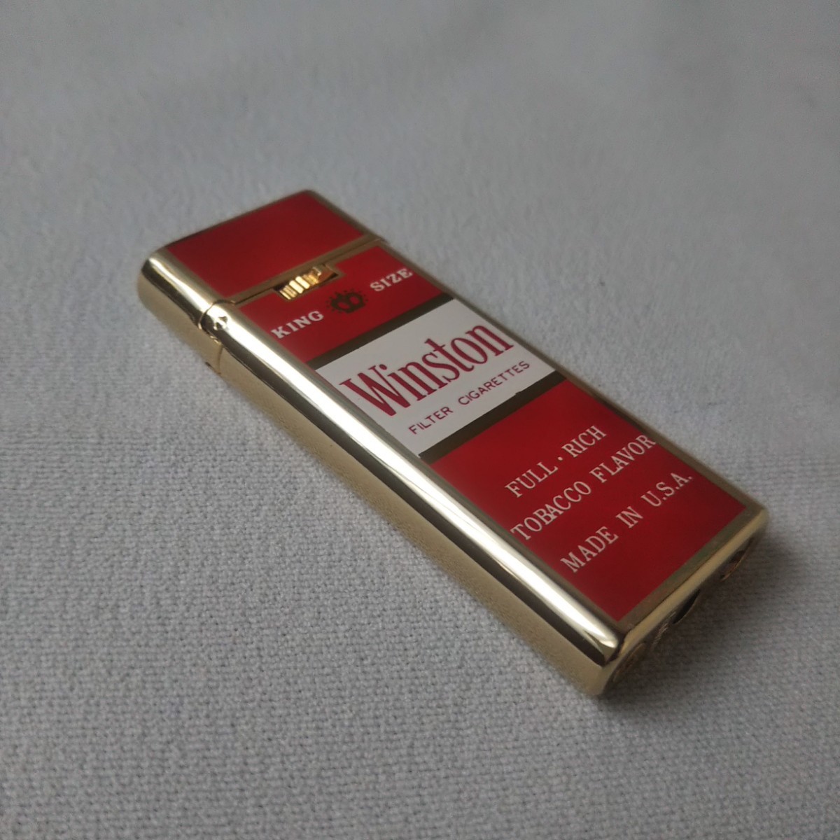 当時物 Winston ガスライター たばこ銘柄 Hadson 真鍮製 昭和レトロ アンティーク雑貨_画像5