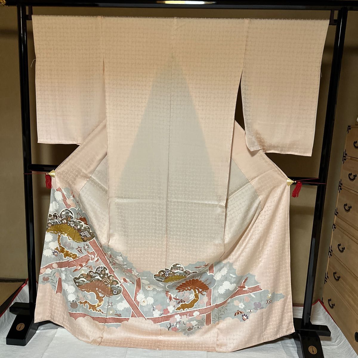 色留袖 正絹 未仕立て 色留袖 色留袖 正絹 未仕立て 色留袖