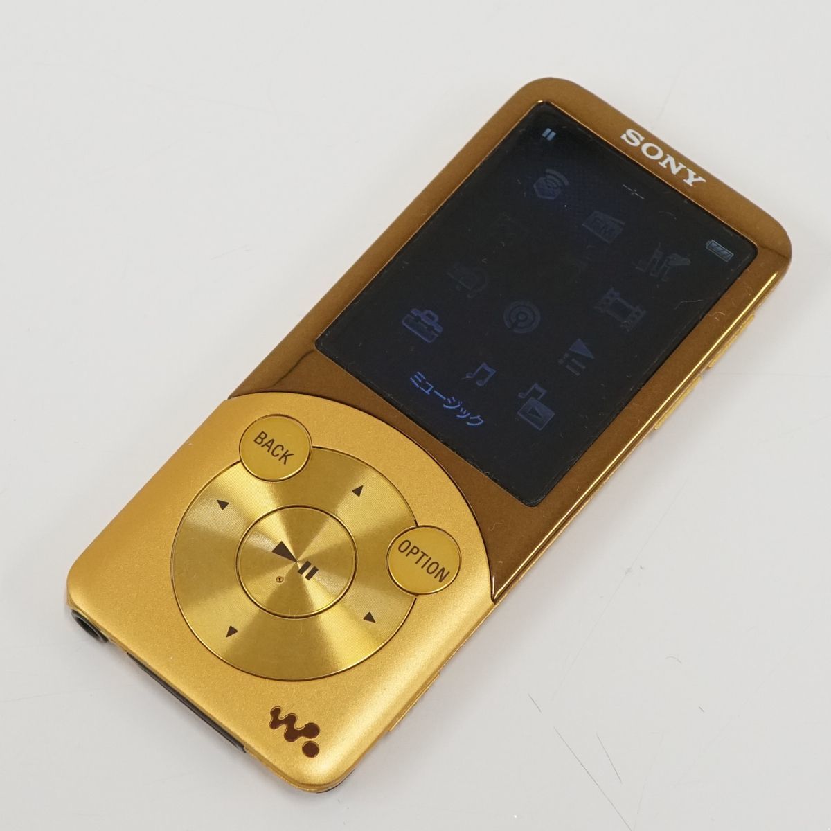 SONY ソニー WLKAMAN ウォークマン NW-S755 16GB USED品 ゴールド ポータブルオーディオプレーヤー 【難有】 T V9117_画像1