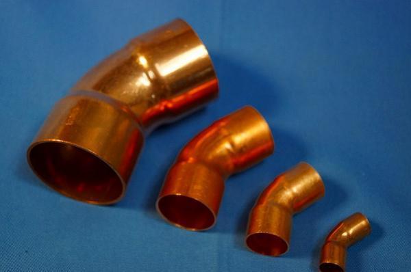 品質が完璧 銅管　継手　45度　エルボ　76.2mm 　ジョイント　１個より 工事用材料