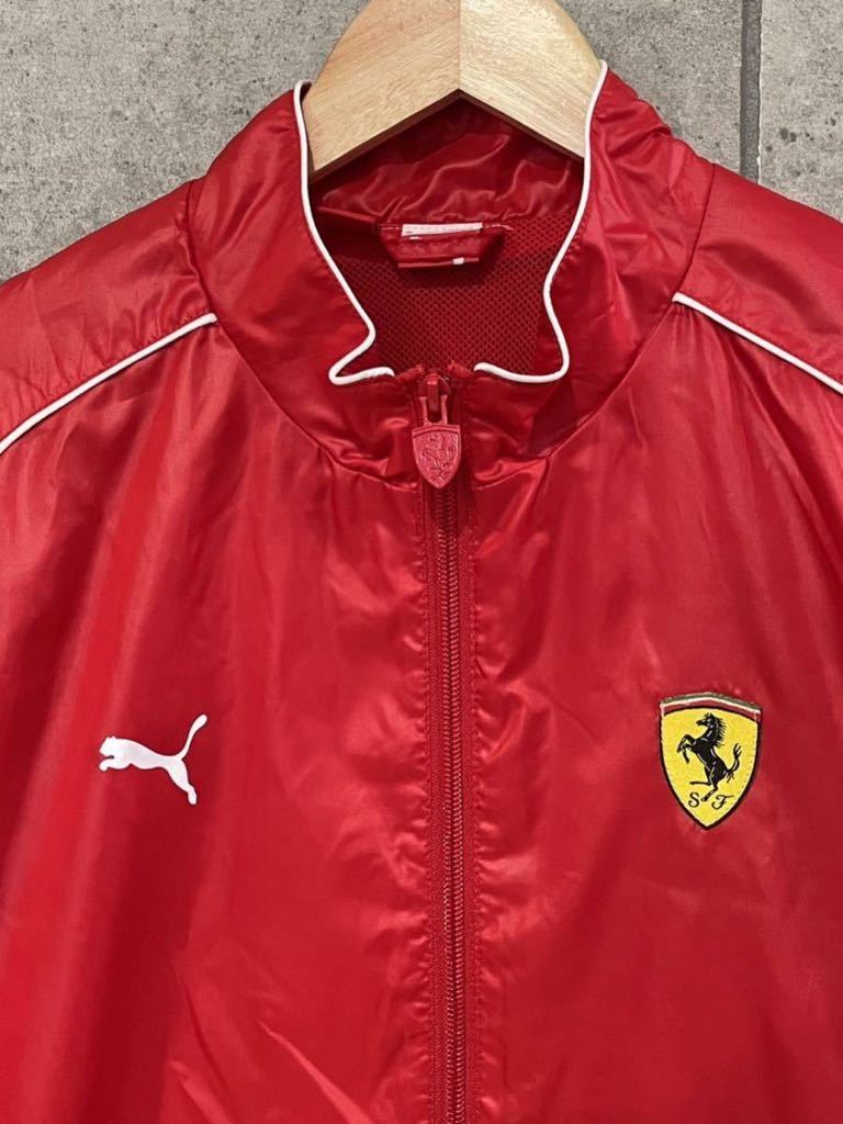  популярный! PUMA Puma Ferrari Ferrari нейлон жакет Zip выше подкладка сетка красный красный XL размер мужской F1 0 новый ×