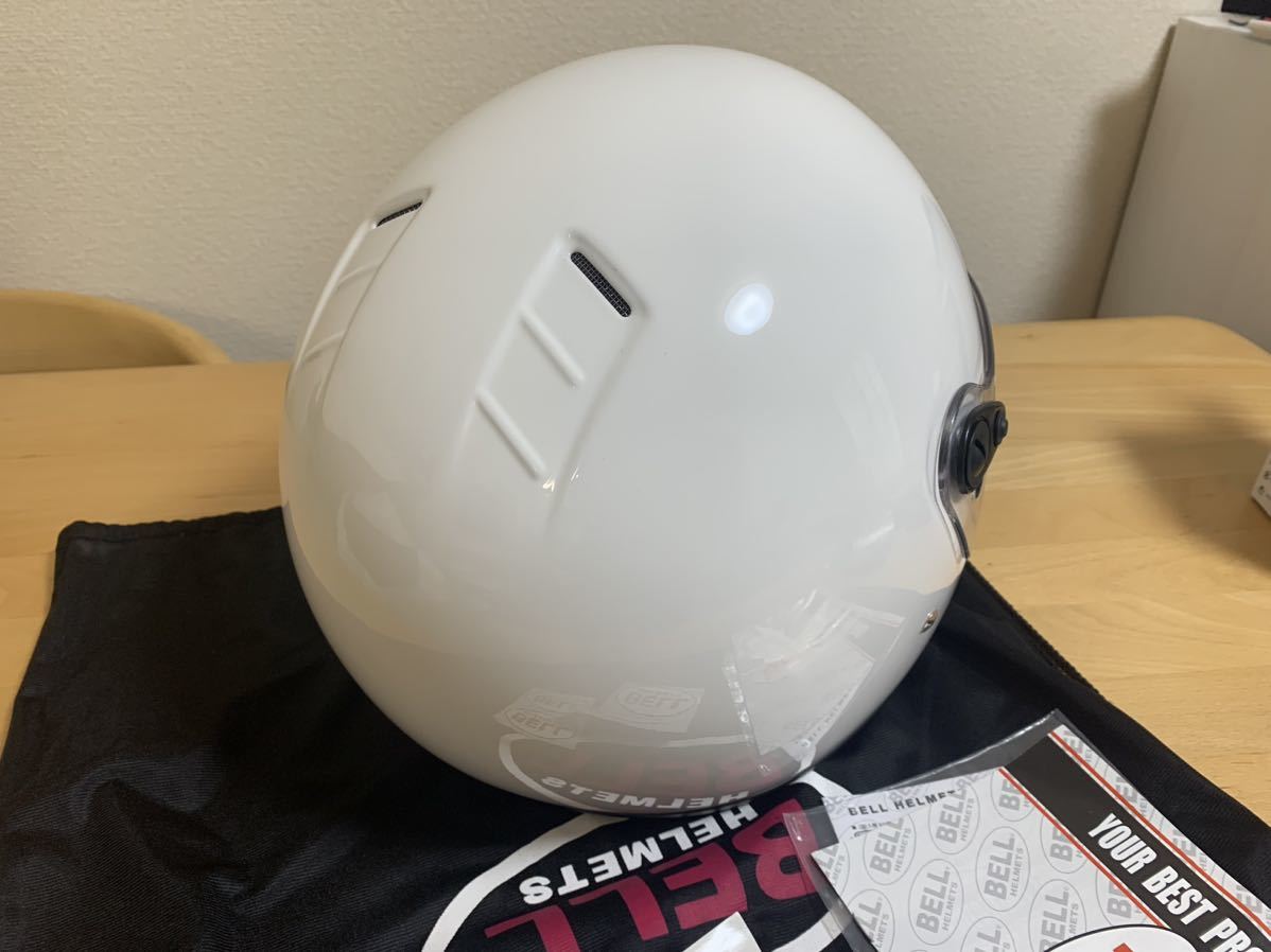 未使用品】BELLベル M3Jヘルメットホワイトシールド付 新生BELL 未使用品】BELLベル M3Jヘルメットホワイトシールド付 新生BELL