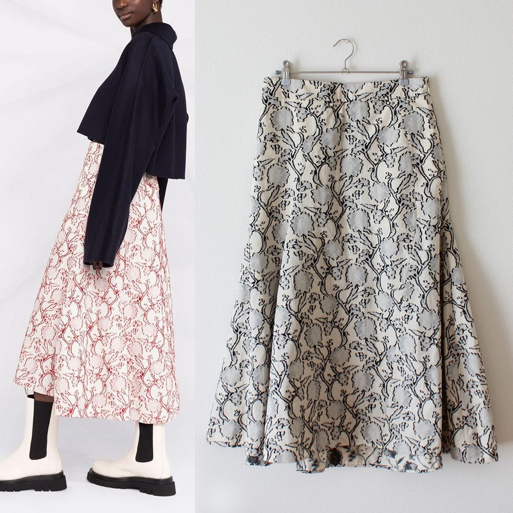 JIL SANDER/ジルサンダー/21FW/エンボスフラワーロング JIL SANDER/ジルサンダー/21FW/エンボスフラワーロング