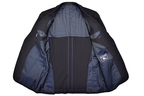 L-1188*Burberrys Burberry * regular goods three . association navy navy blue color stripe tailored jacket blaser A6 chest 96cm