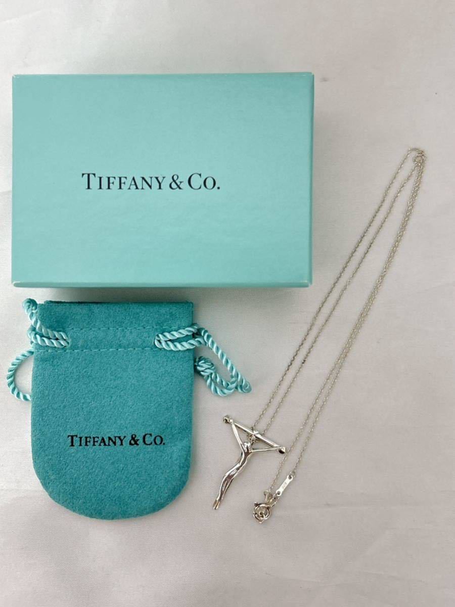 美品！TIFFANY&Co. ティファニー ネックレス ペンダント ロザリオ クロス 十字架 キリストモチーフ シルバー SV925 箱付き_画像1