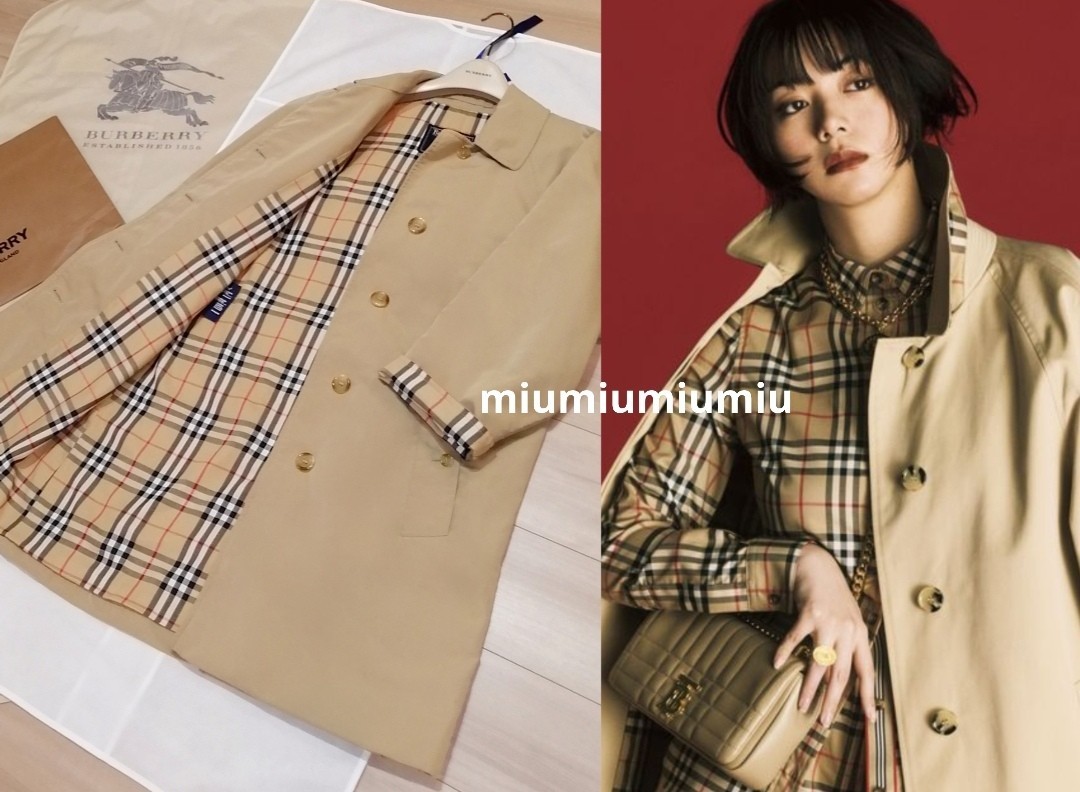 バーバリー ノバチェック BURBERRY ステンカラーコート バーバリー