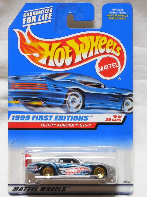 HOT WHEELS / オールズ オーロラ GT3 (1999 FIRST EDITIONS/白) + オールズ オーロラ GTS-1 (1999 FIRST EDITIONS/銀) 開封用２台セット_画像6