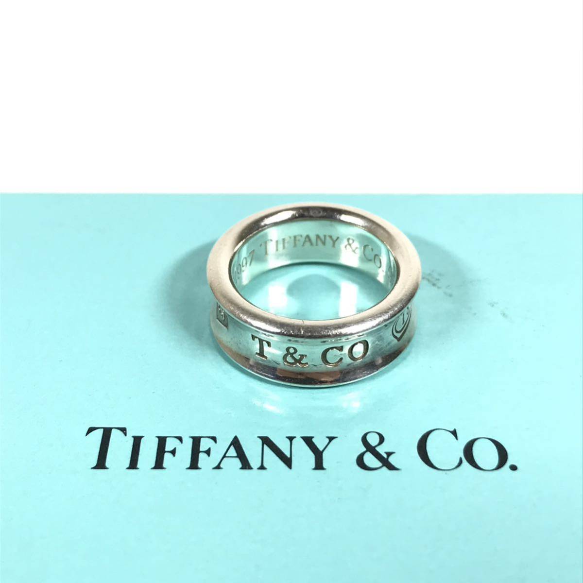 美品【ティファニー】本物 TIFFANY&Co. 指輪 1837 ナローリング シルバー925 サイズ7号 リング 女性用 レディース アクセサリー 送料370円