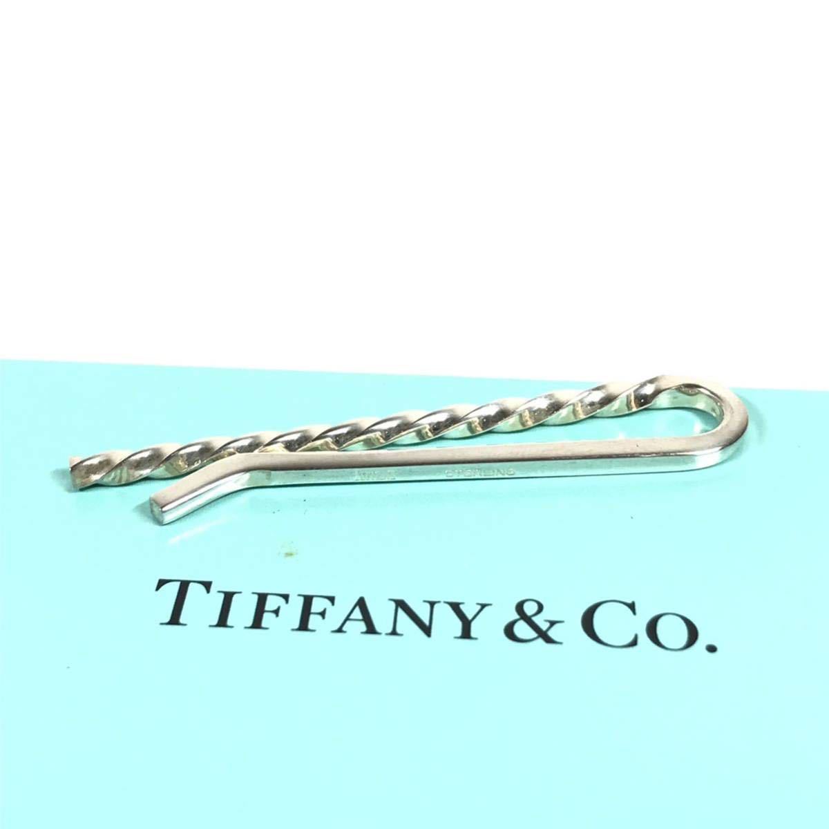 【ティファニー】本物 TIFFANY&Co. タイピン ツイスト ダイバー スターリングシルバー ネクタイピン 男性用 メンズ 箱付き 送料520円_画像4