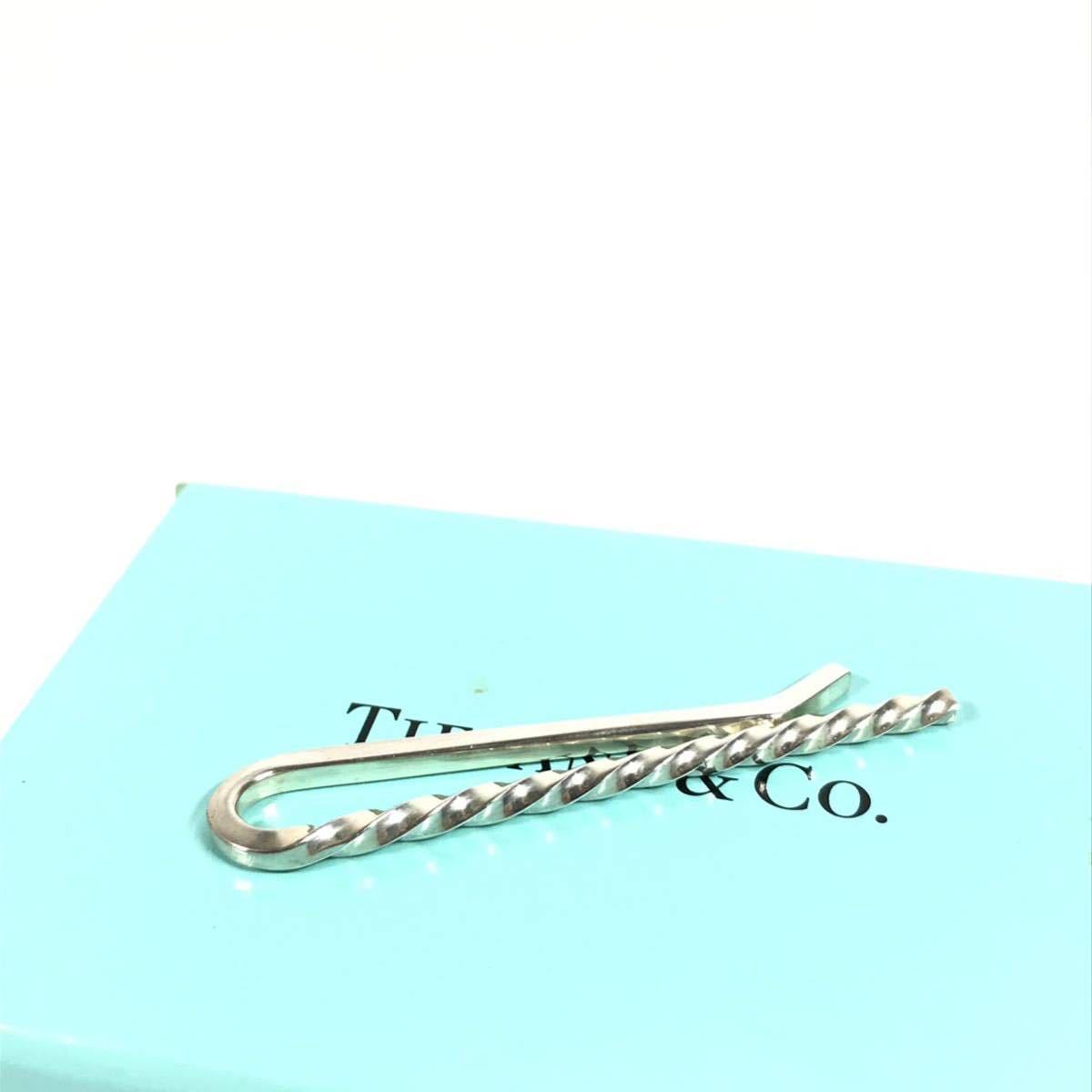 【ティファニー】本物 TIFFANY&Co. タイピン ツイスト ダイバー スターリングシルバー ネクタイピン 男性用 メンズ 箱付き 送料520円_画像3