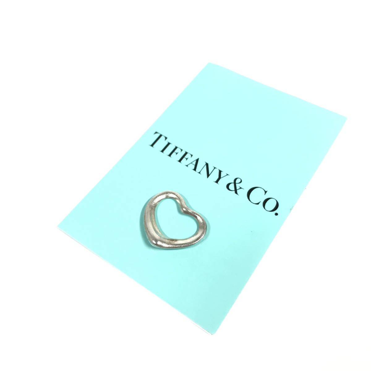 【ティファニー】本物 TIFFANY&Co. ペンダント オープンハート シルバー925 幅1.5cm ネックレストップ 女性用 レディース 送料250円_画像2