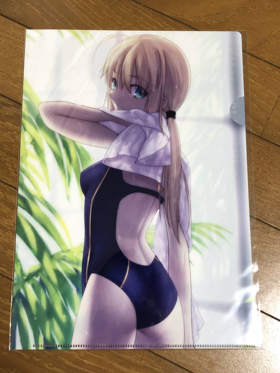 クリアファイル　Fate stay night Return to AVALON 武内崇　Fate ART WORKS セイバー　とらのあな　メロンブックス　アルトリア　競泳水着_画像1