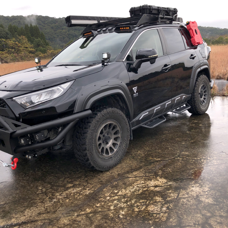 RAV4 50系 ランニングボード ナーフステップ サイドステップ ステップガード オフロード 踏み台 足置き トヨタ パーツ_画像9