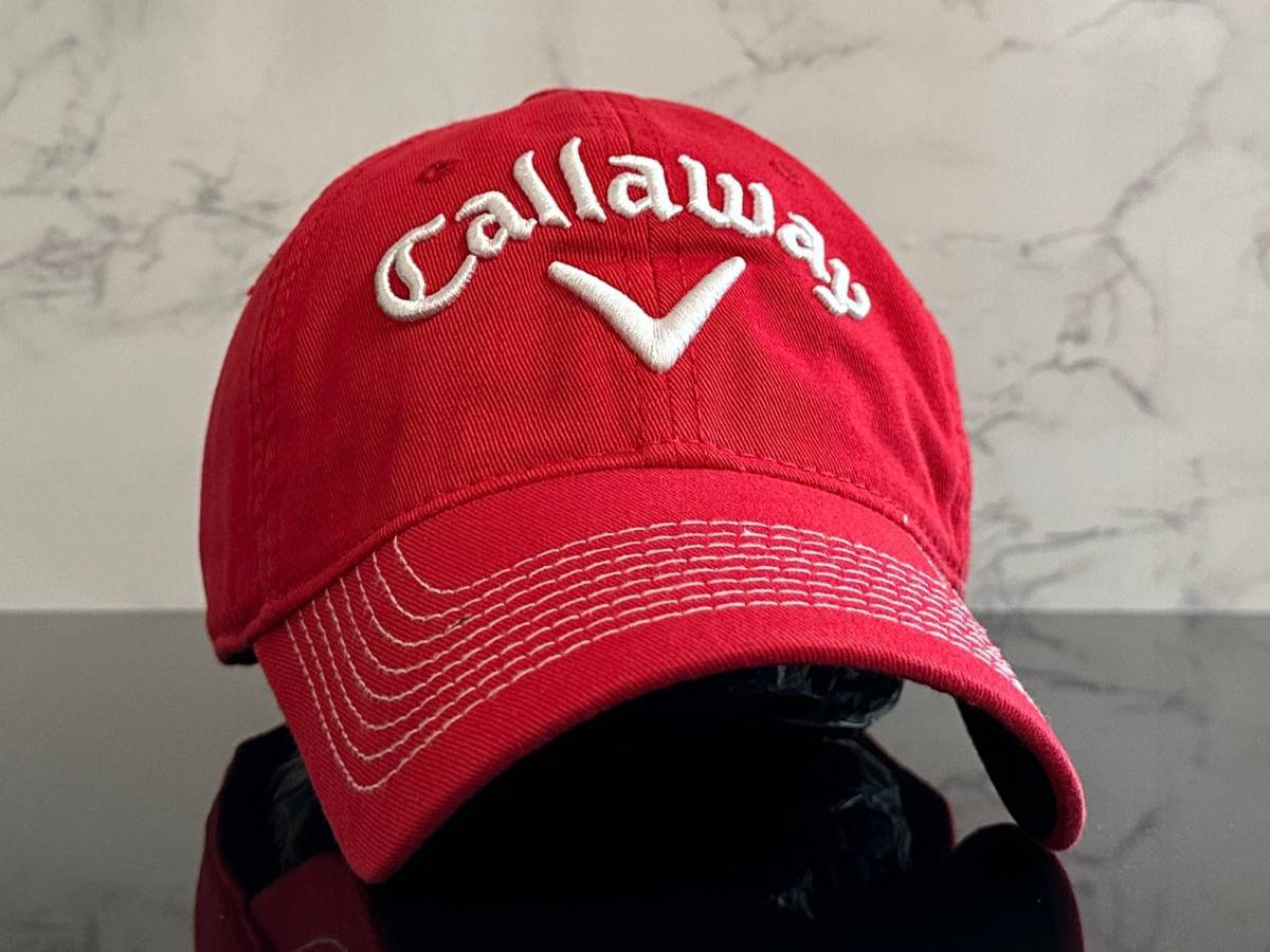 【新品ブランド品】送料無料 Callaway Golf キャロウェイ ゴルフ キャップ Callaway VとRAZRレーザーロゴ入 帽子 CAP レッド FREEサイズ_画像4