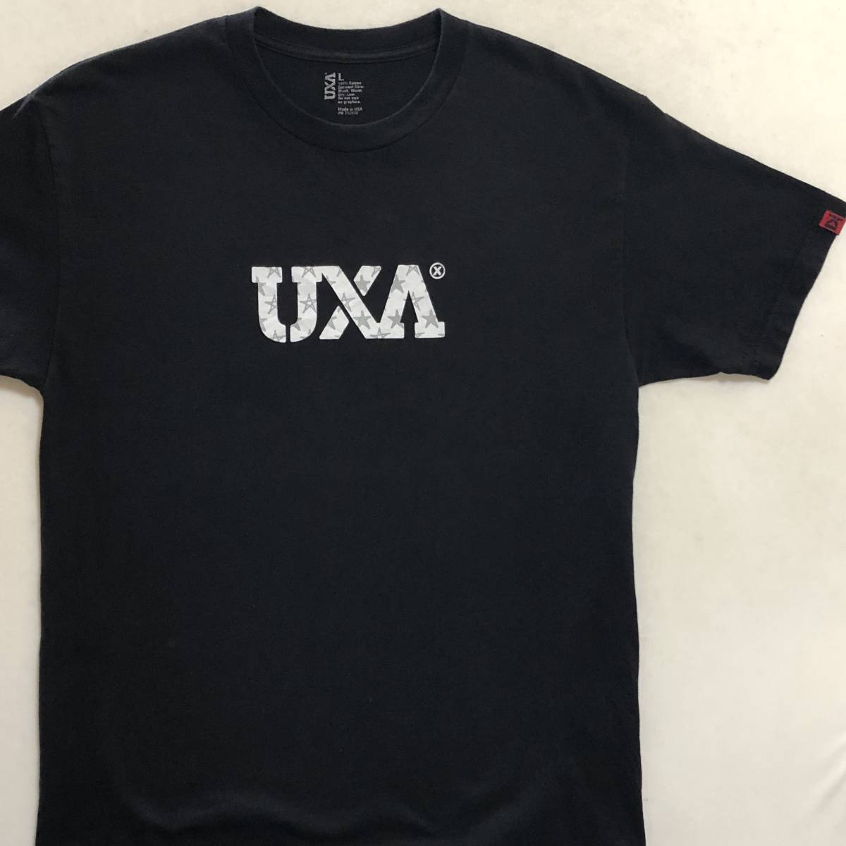 USA製 スケートボード ブランド UXA Tシャツ黒 L 美品 管理B1261