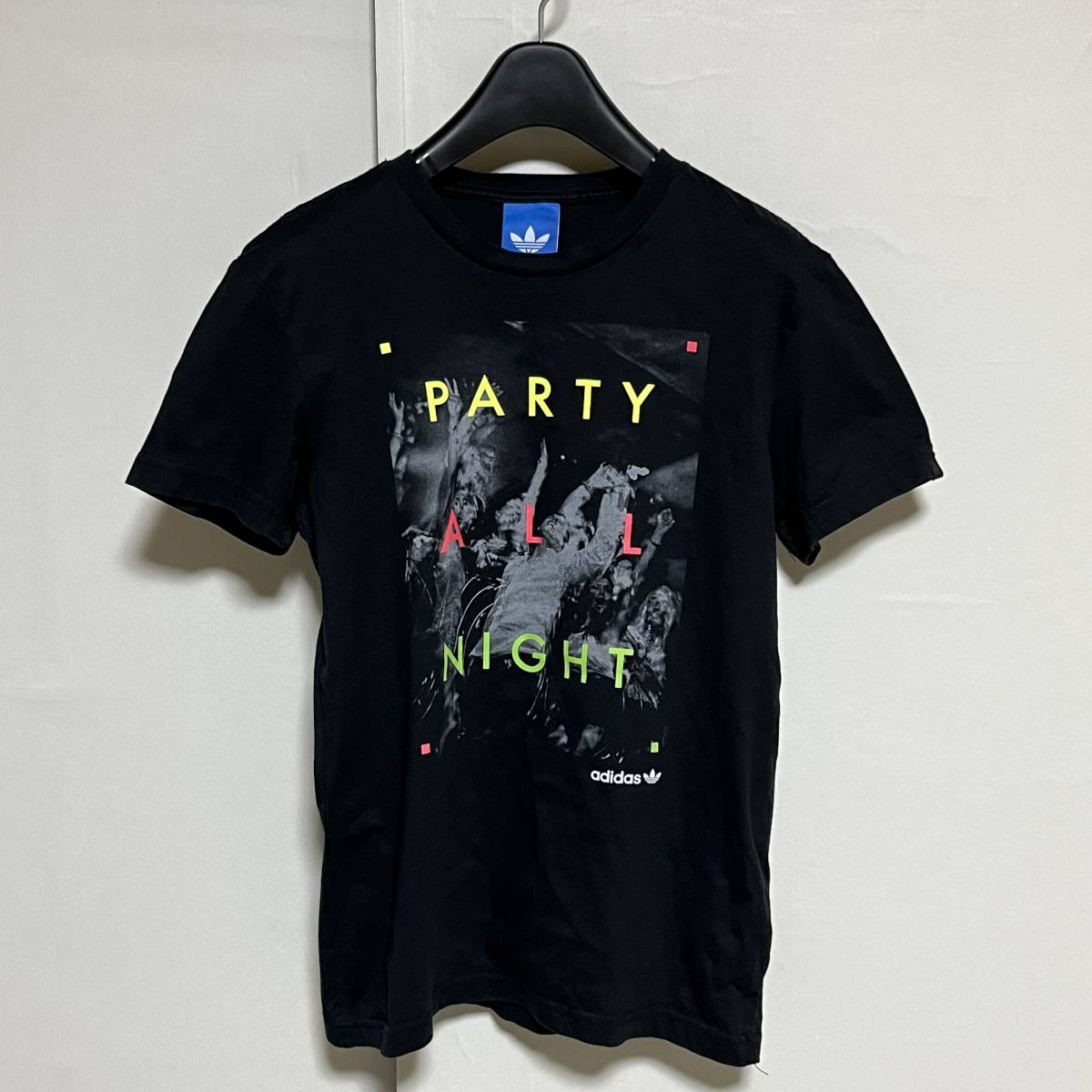 adidas Originals アディダス オリジナルス PARTY ALL NIGHT Tシャツ 黒 M 美品 管理B1394