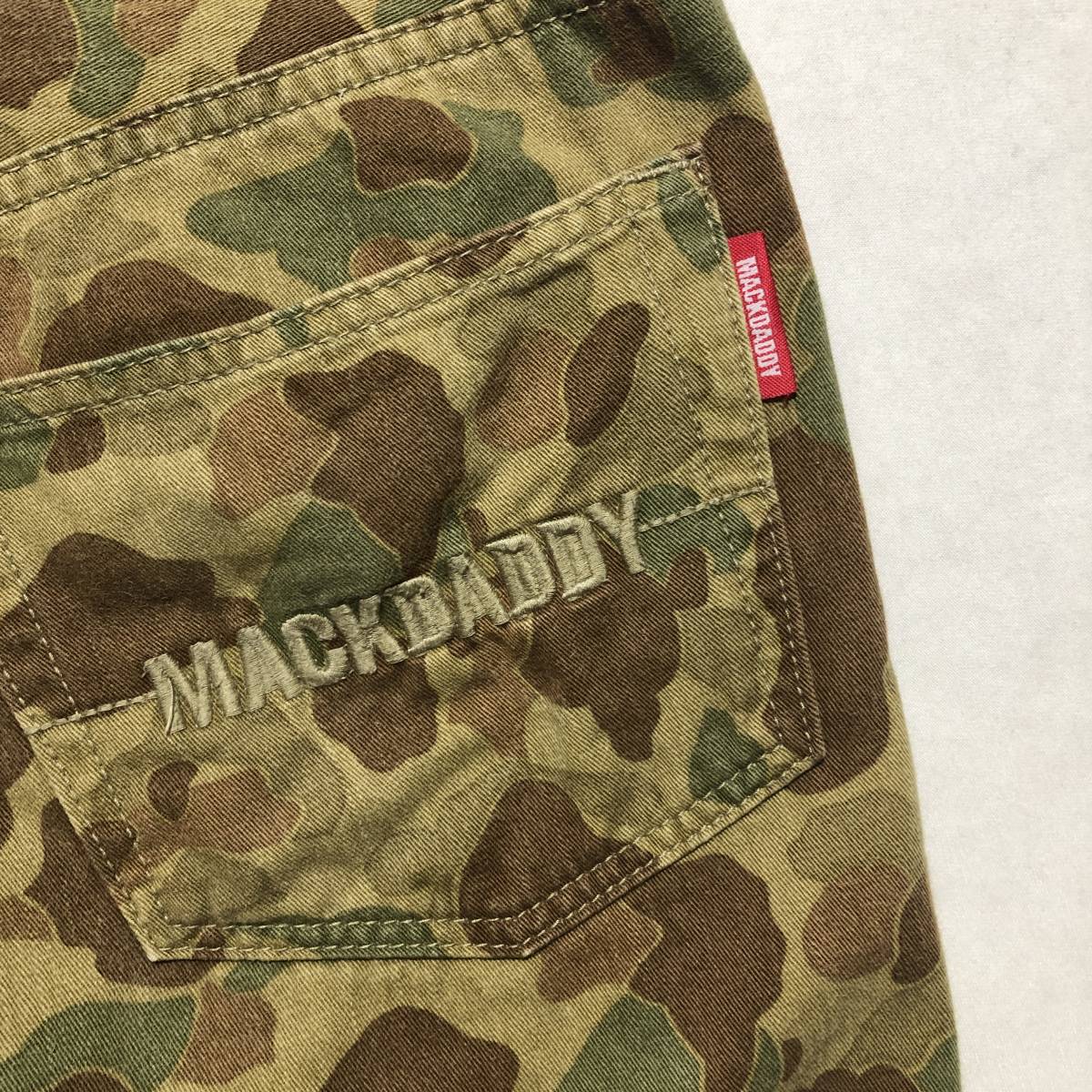 MACKDADDY マックダディー 迷彩 カモ柄 ハーフ ショート パンツ 緑系 w32 美品 管理A1258_画像9