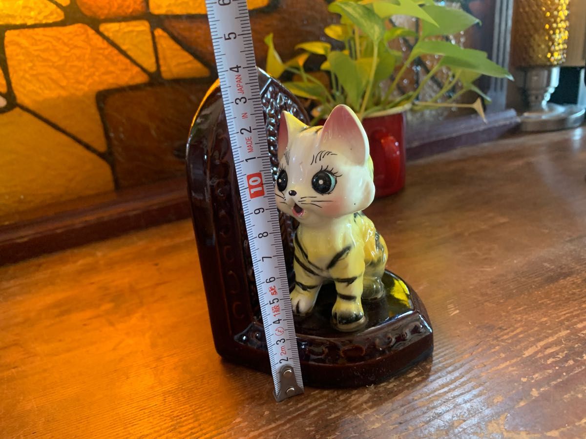 昭和レトロ レトロポップ ネコ 猫 陶器 当時もの 人形 置物 昭和レトロ レトロポップ ネコ 猫 陶器 当時もの 人形 置物