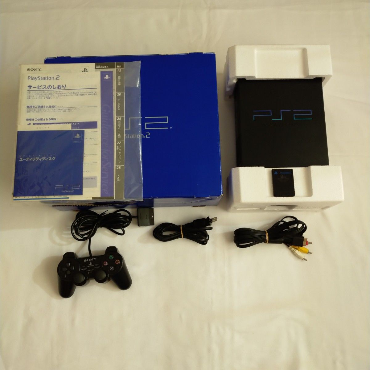 SONY プレイステーション2 SCPH-10000 完品 箱付き 動作確認済 プレステ2 メモリーカード