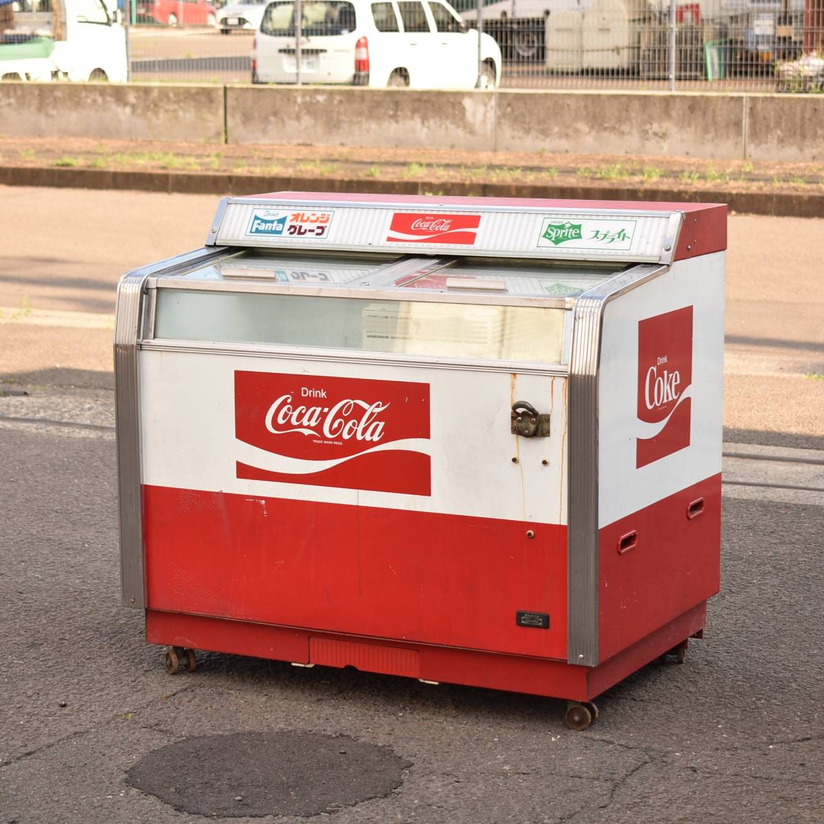 希少 Coca-Cola/コカコーラ 冷蔵ショーケース SANYO SHC-107 昭和レトロ/ビンテージ/飲料什器/三洋 現状品『引取推奨』zyt1139ジ 50717-16の画像1