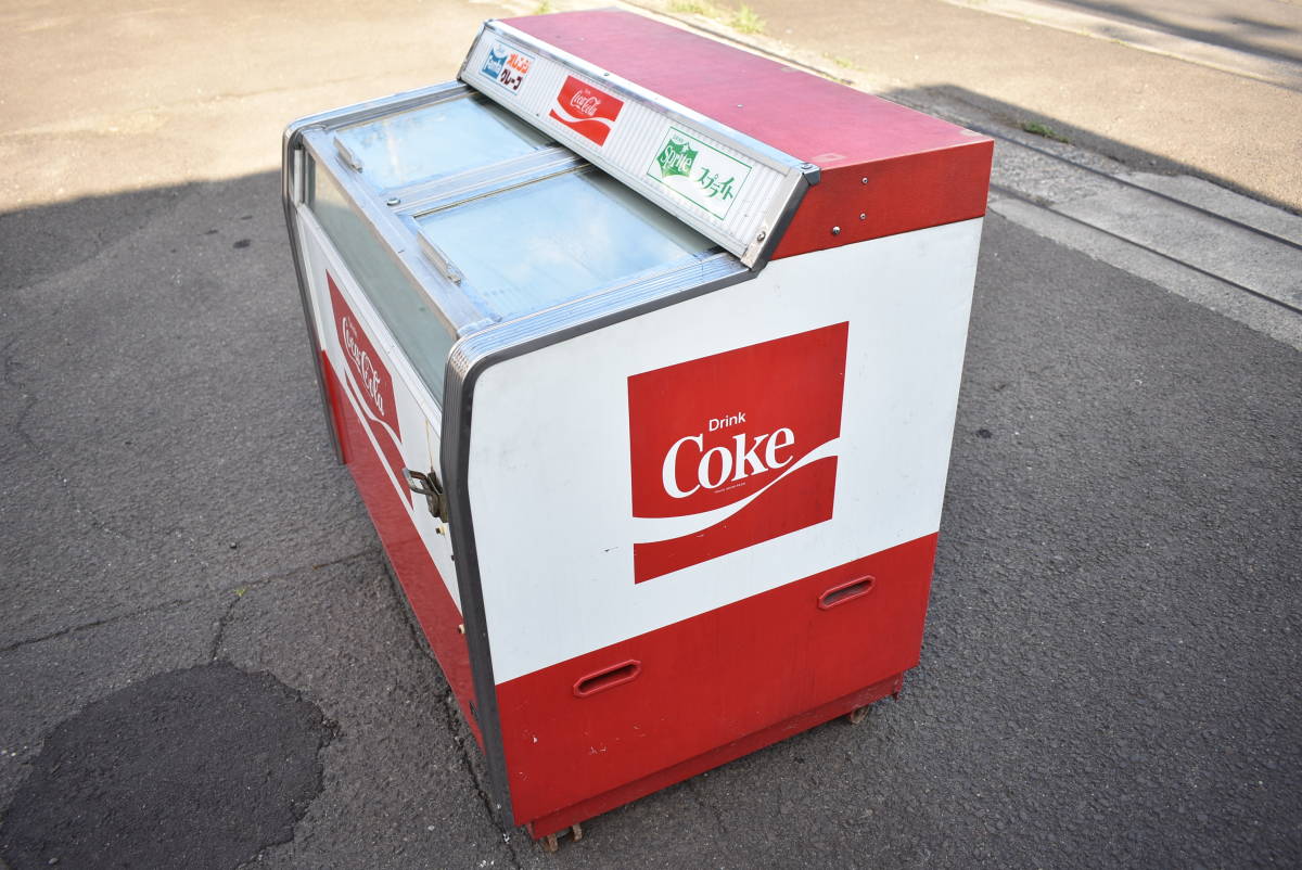 希少 Coca-Cola/コカコーラ 冷蔵ショーケース SANYO SHC-107 昭和レトロ/ビンテージ/飲料什器/三洋 現状品『引取推奨』zyt1139ジ 50717-16の画像7