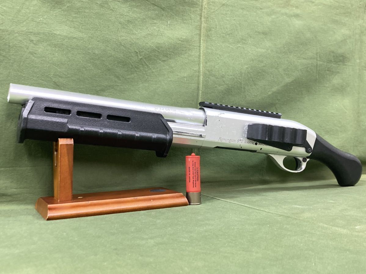 CYMA Remington M870 TAC-14 MARINE MAGNUM Tac. スポーツライン CM357SV エアーコッキング 作動確認済み M-style マリーン シルバー_画像1