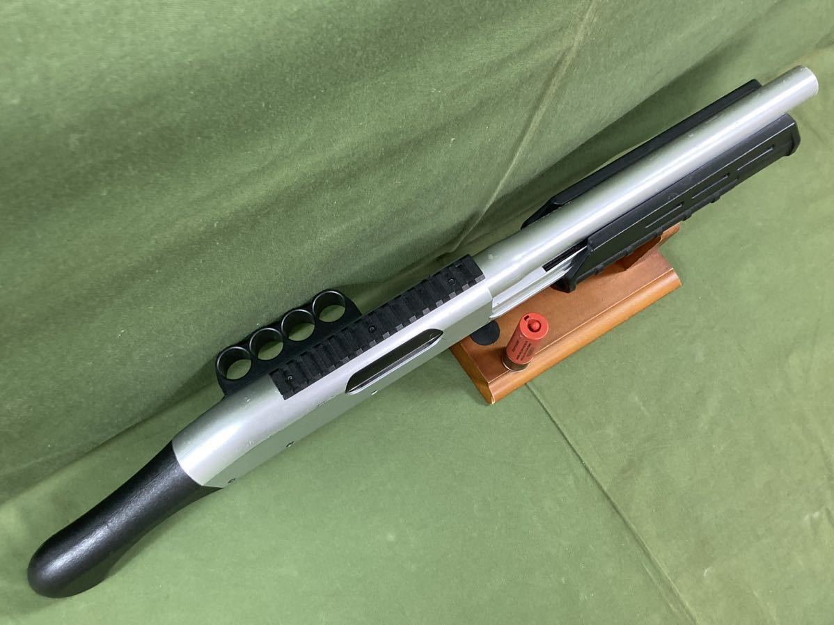 CYMA Remington M870 TAC-14 MARINE MAGNUM Tac. スポーツライン CM357SV エアーコッキング 作動確認済み M-style マリーン シルバー_画像6