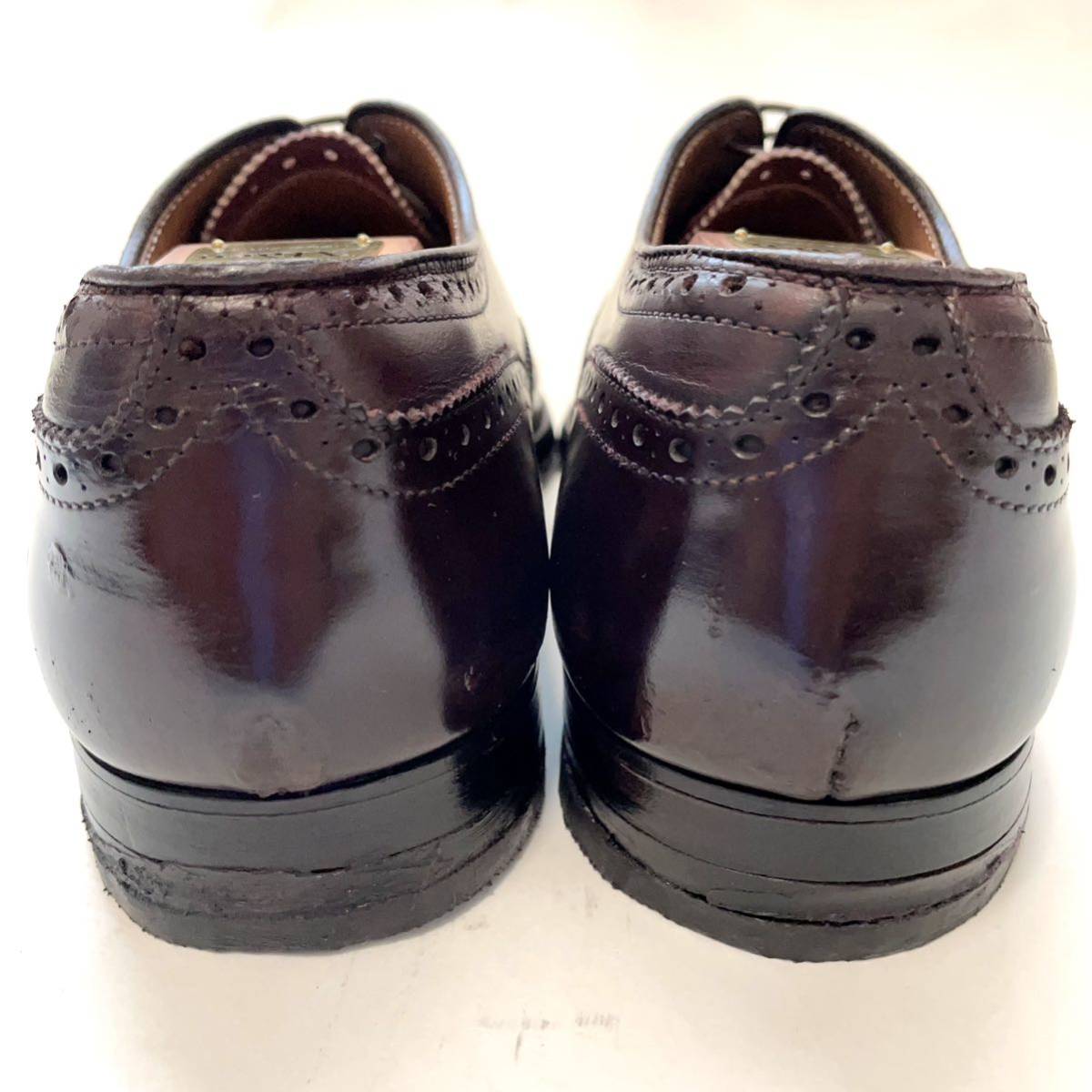 【1円出品】Alden オールデン 908 メダリオン 28.5cm パンチドキャップトゥ ウィングチップ フルブローグ ドレスシューズ ビジネス 革靴_画像6