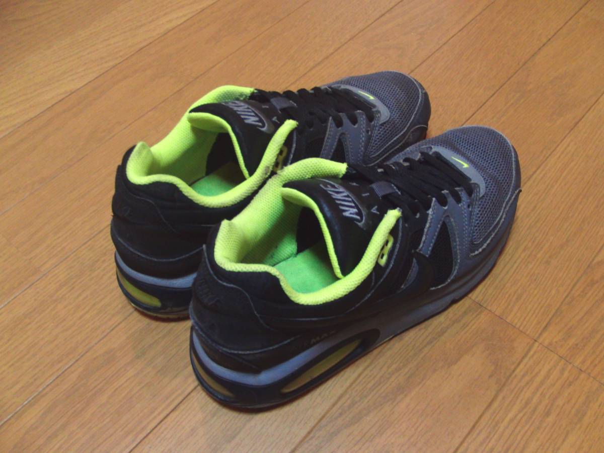 即決早勝!推奨ナイキAIR MAX COMMAND黒×灰×黄緑【絶対定番モデル】人気NIKEエアマックス26㎝銘品ジョギングシューズAF-1DUNKSBジョーダン_画像4