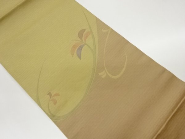 ふるさと納税 ys6774574; 葉に唐草模様織出し名古屋帯【着】 仕立て