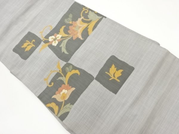 限定販売】 ys6779387; 色紙に花唐草模様織出し名古屋帯【着】 仕立て