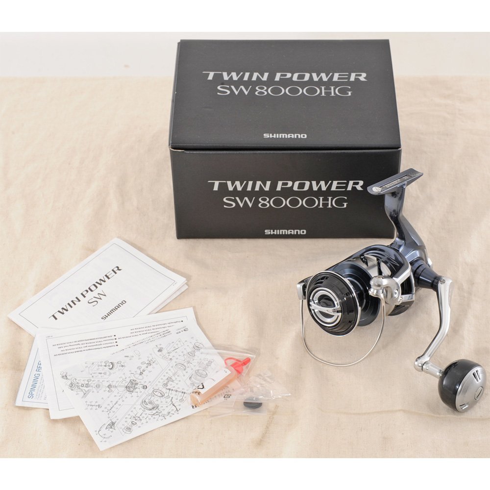 SHIMANO　TWIN POWER　シマノ　スピニングリール　21 ツインパワー　SW 8000HG　04228　中古美品